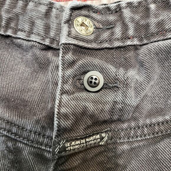 Marithe Francois Girbaud Jeans Mens 32x32 Black Gray Asymmetrical Fly Carpenter - Picture 6 of 13